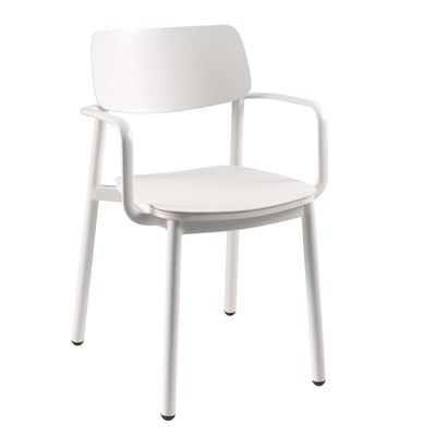 Chaise de jardin avec accoudoirs Malta blanche GESCOVA