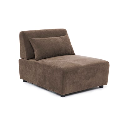 Fauteuil en tissu pour canapé modulable avec coussin dossier ajustable, CALLISTO OVIALA