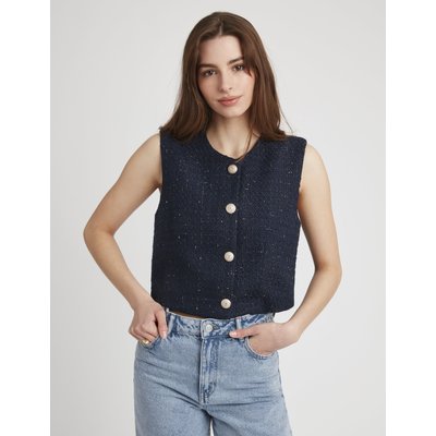 Gilet sans manches en tweed BZB