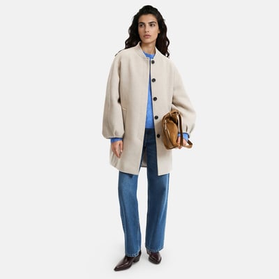 Manteau col teddy, à manches ballon LA REDOUTE COLLECTIONS