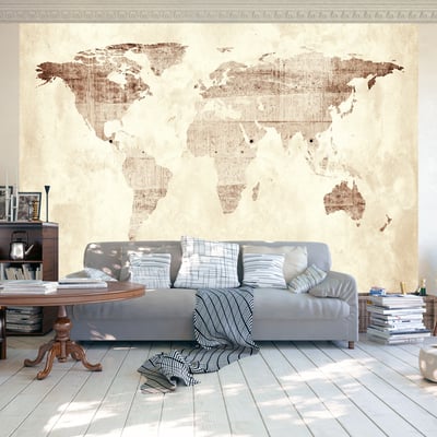 Papier peint intissé panoramique Carte du monde Precious map EDEN