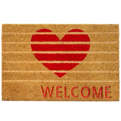 Paillasson coco coeur love 60x40x1.5cm WADIGA