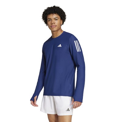 Camiseta de running manga larga, logotipo adidas Performance