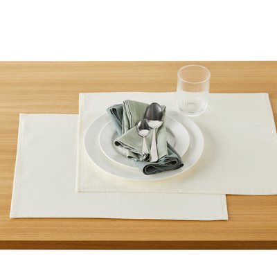 Lot 2 sets de table coton enduit souple, Scénario LA REDOUTE INTERIEURS