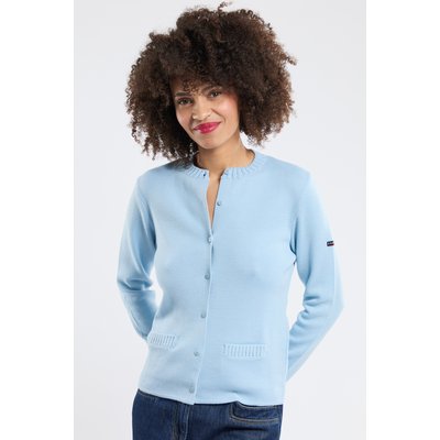 Cardigan uni col rond à boutons ARMOR-LUX
