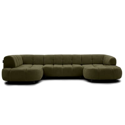 Canapé d'angle convertible  places en tissu chenille, LOVELY BOBOCHIC