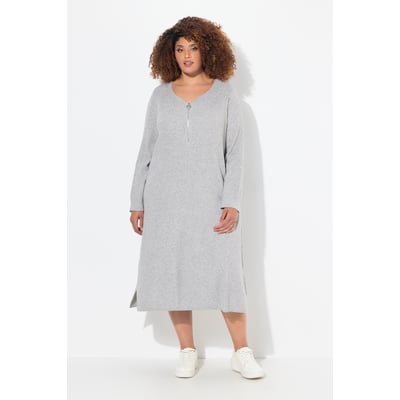 Robe midi en jersey bord-côte, coupe évasée ULLA POPKEN