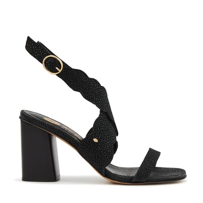 Sandales à Talons En Cuir Octavie Cuir Perlé BONS BAISERS