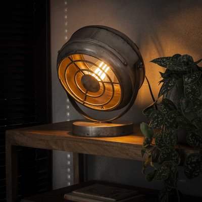 Lampe à poser en métal rond style industriel TRIBECA PIER IMPORT