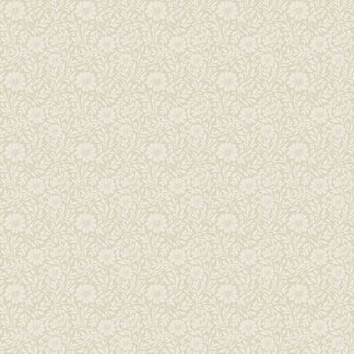Papier peint floral tissé beige ivoire délicat HEXOA