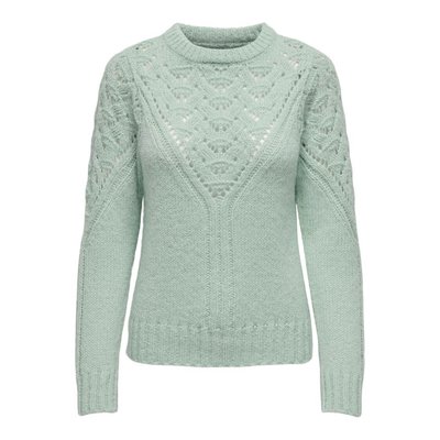 Pull en maille ajourée, col rond ONLY