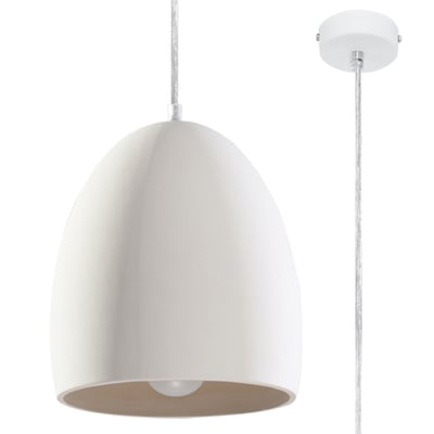 Suspension Céramique Blanc E27 1 Flawiusz EDEN