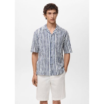 Chemise rayures manches courtes coton MANGO MAN