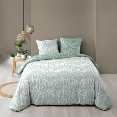 Housse de couette   MALIA sauge 100% coton DECORATIE