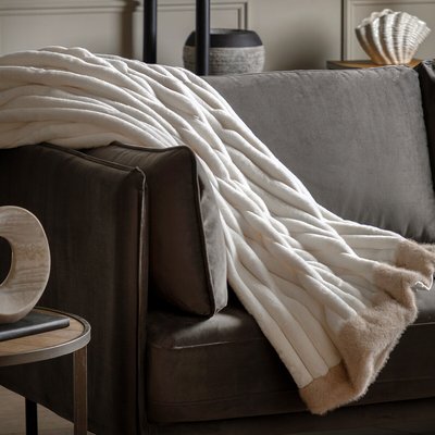 Luxury Fur Throw Cream SO'HOME