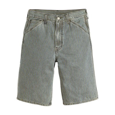 Bermuda coupe loose Levi's® 568 en coton bleu long à rayures fines blanches LEVI'S