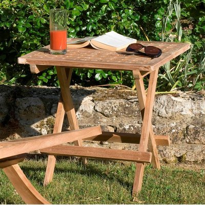 Table de pique-nique pliante en teck massif SUMMER PIER IMPORT