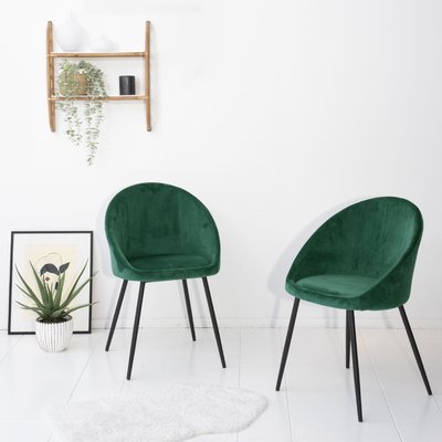 Lot de 2 chaises en velours, DIANE HAPPY GARDEN