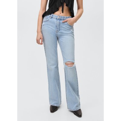 Jean flare déchirures décoratives MANGO TEEN