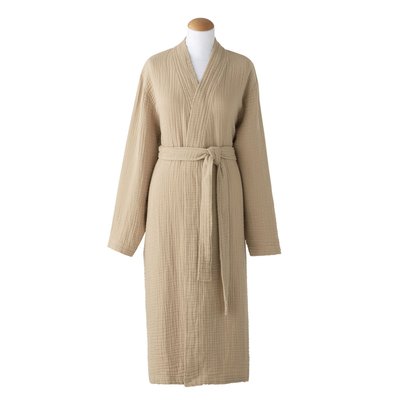 Peignoir uni en gaze de coton, BONHEUR ESSIX