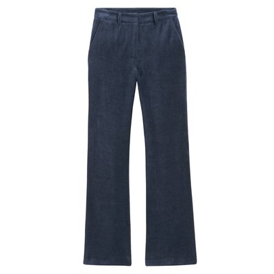 Pantalon velours lisse, large, taille haute ANNE WEYBURN
