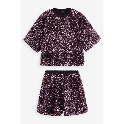 Haut à sequins et short, ensemble NEXT