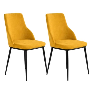 Chaise en tissu, pieds métal (lot de 2) AUREN PIER IMPORT
