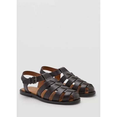 Sandales Méduse 100 % cuir MANGO MAN
