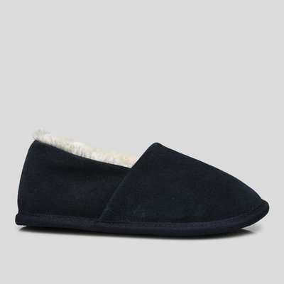 Chaussons marine en suède fourrés en moumoute MONOPRIX KIDS
