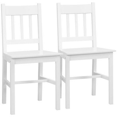 Chaise de salle à manger Bois Blanc HOMCOM