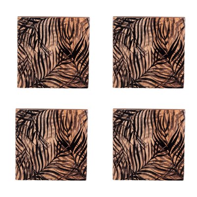 Set de 4 dessous de verre   10cm-PHOENIX TABLE PASSION