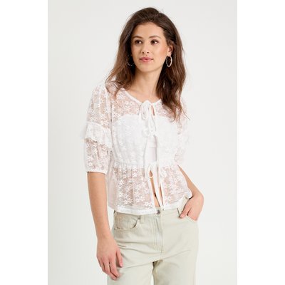 Blouse dentelle nouée CACHE CACHE