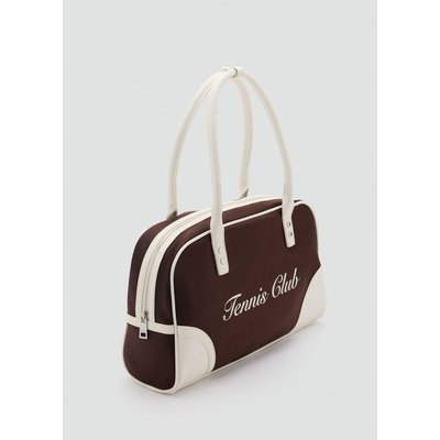 Sac bandoulière contrasté avec message imprimé MANGO