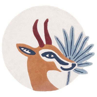 Tapis enfant coton animaux GAZELLE LILIPINSO