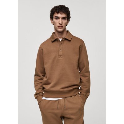 Sweat polo en coton gratté regular-fit MANGO MAN