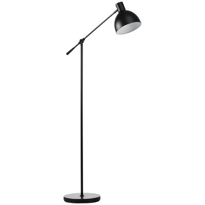 Lampadaire sur pied salon bureau style industriel acier noir HOMCOM