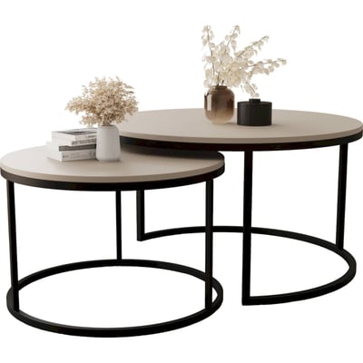 Lot de 2 tables basses rondes SABELLO RECOLLECTION