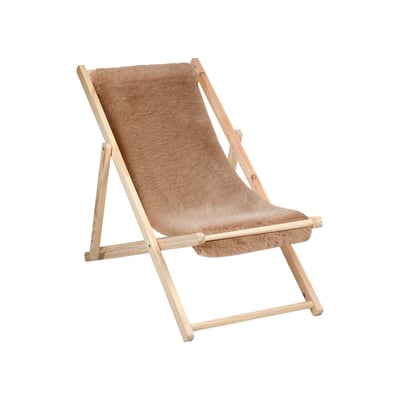Chilienne pliante en bois à assise texturée LOVELY CASA