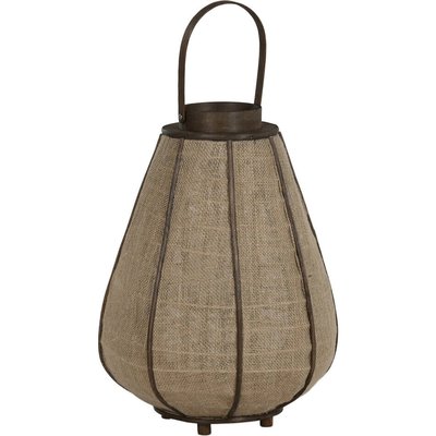 Photophore en jute et bambou naturel style oriental raffiné RECOLLECTION