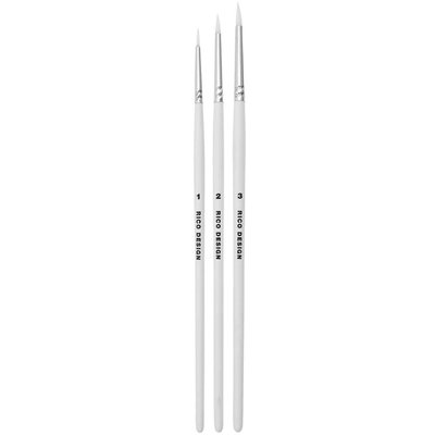 Set de pinceaux acryliques ronds - 3 pcs RICO DESIGN