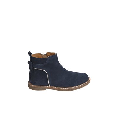 Boots cuir à noeud VERTBAUDET