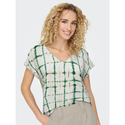 Blusa de manga corta, cuello de pico JDY