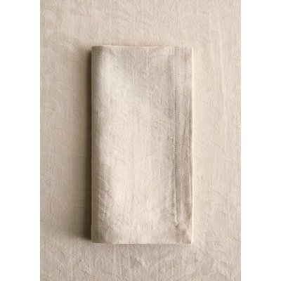 Serviettes de table en coton jacquard fleuri MANGO HOME