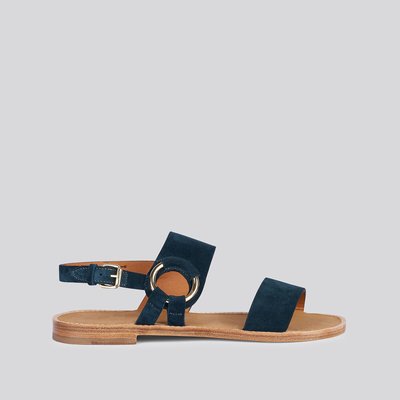 Sandales plates en cuir velours Brady ANTHOLOGY PARIS
