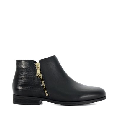 Bottines en cuir à coupe large et talon bas - Wide Fit PANDIAS DUNE LONDON