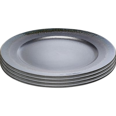 Assiettes Kassandra noires 28cm set de 4 KARE DESIGN