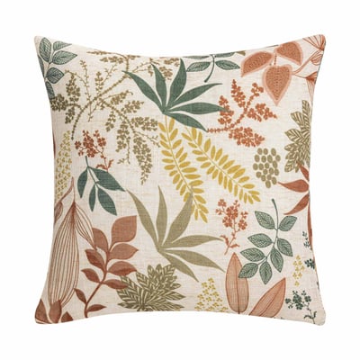 Coussin polylin imprimé feuillages DOUCEUR D'INTÉRIEUR