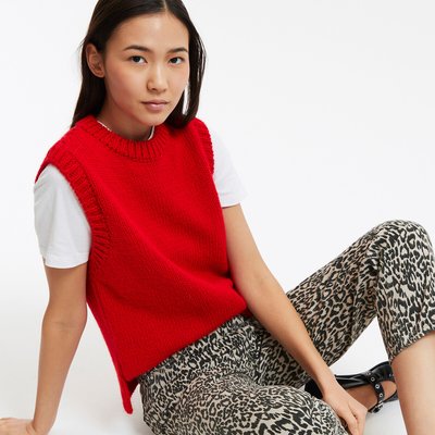 Pull sans manches, col rond LA REDOUTE COLLECTIONS