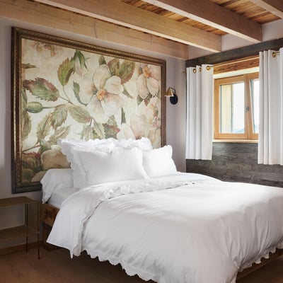 Housse De Couette Brodée Héloise Percale De Coton - HELOISE TRADITION DES VOSGES