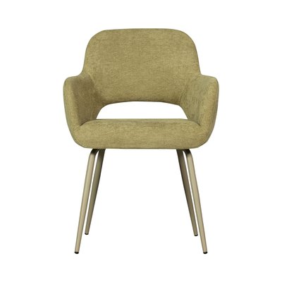 Lot de 2 fauteuils de table en tissu et métal- JENNY WOOOD